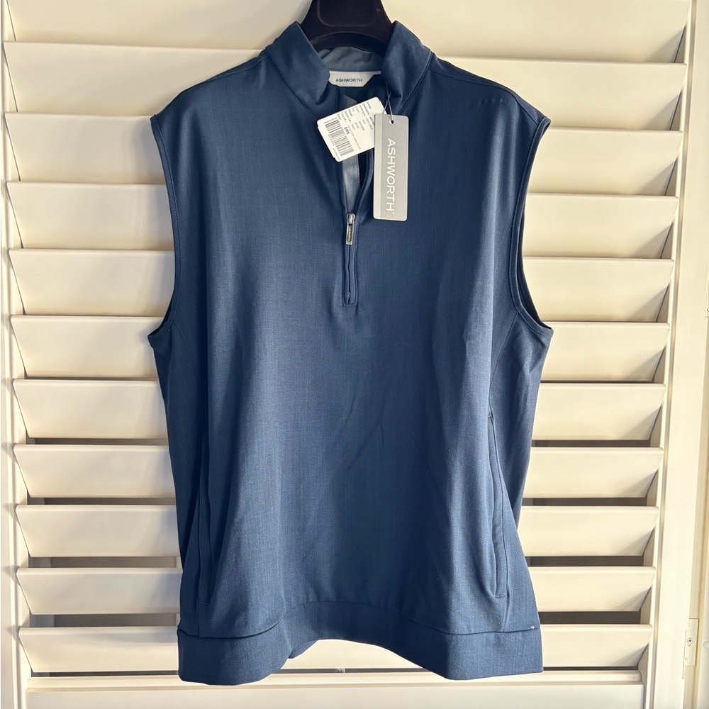 Ashworth Men's Navy Sleeveless Pullover
